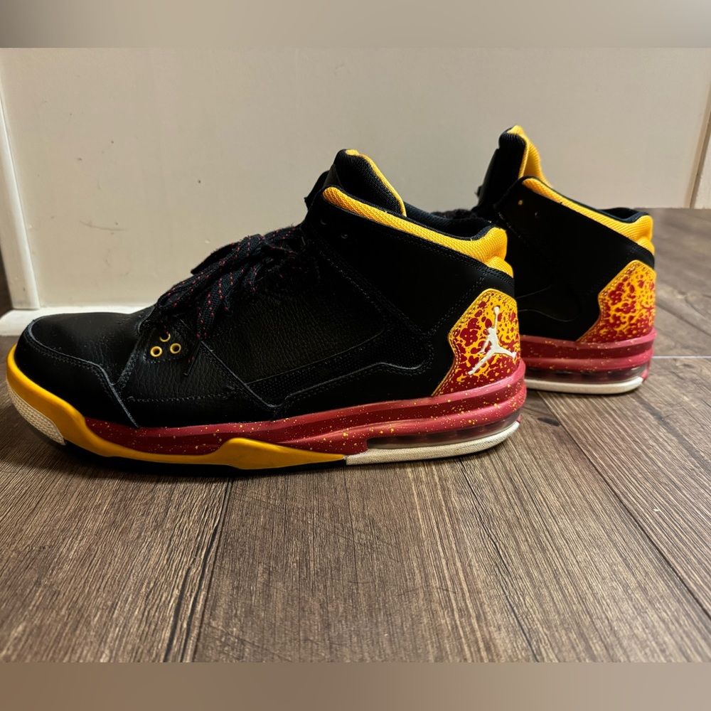 Nike Air Jordan Flight Origin Black Maroon Gold Men’s Size 12